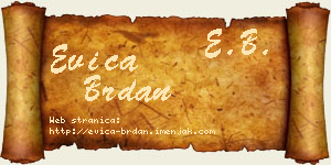 Evica Brdan vizit kartica